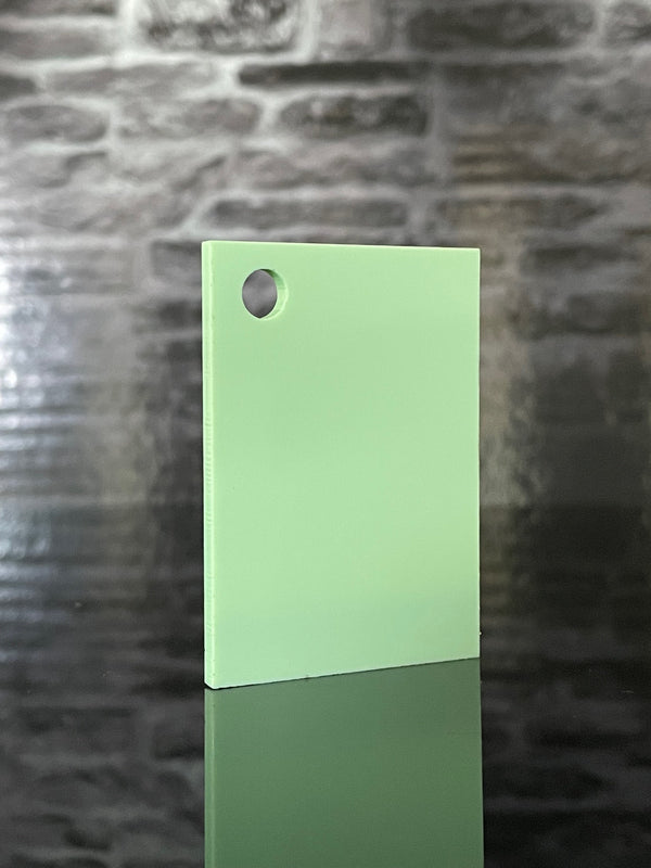 3mm Pastel Light Green Standard Acrylic Sheet | A5 - A1 Sizes | Perspex | Panel