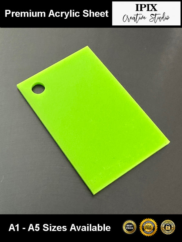 3mm Light Green Acrylic Sheet | A5 - A1 Sizes | Perspex | Sheet