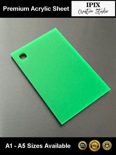 3mm Green Acrylic Sheet | A5 - A1 Sizes | Perspex | Sheet