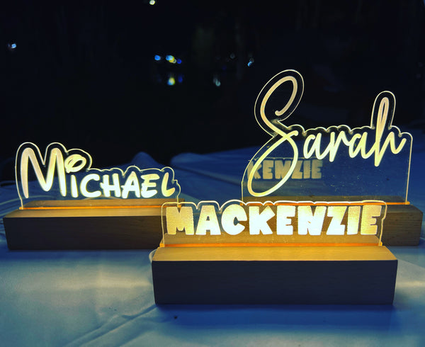 PERSONALISED NAME NIGHT LIGHT LED SIGN 150MM WIDTH | USB POWER | BABY | BOY | GIRL | NOVELTY