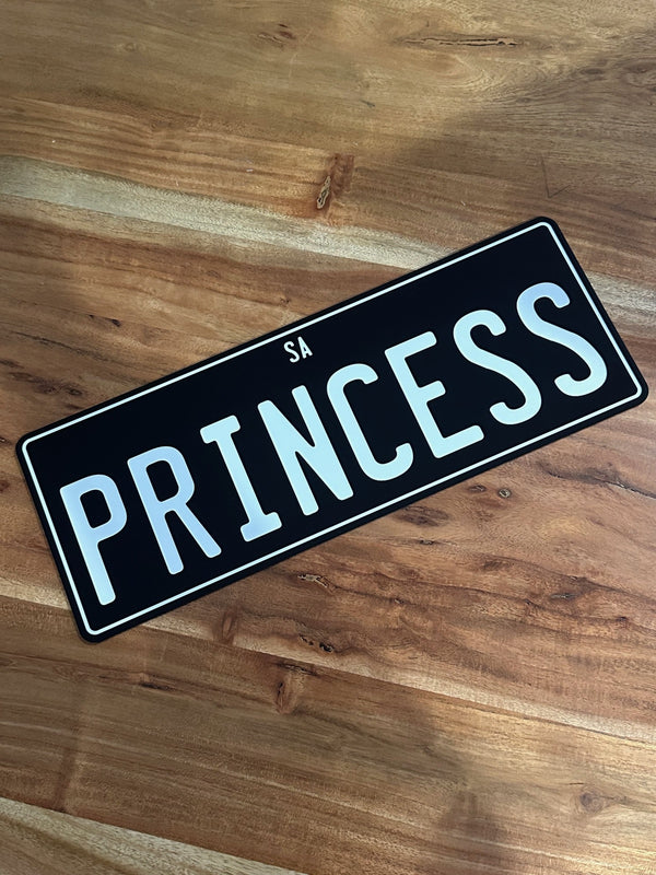 Novelty Number Plate 350mm x 150mm | Black / White | Custom | Car | Boy | Girl | Man Cave | NOT FOR LEGAL USE