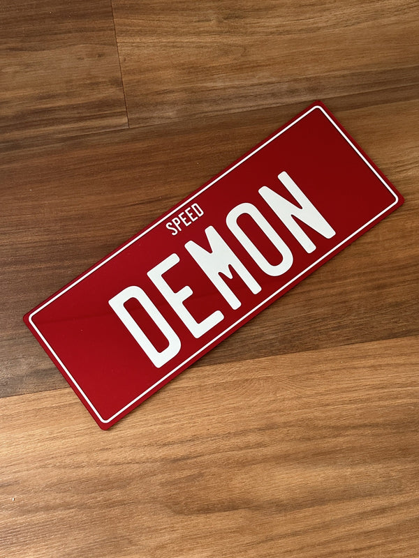 Novelty Number Plate 350mm x 150mm | Mirror Maroon | Custom | Car | Boy | Girl | Man Cave | NOT FOR LEGAL USE