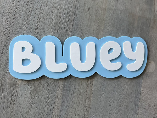 Personalised Bluey Inspired Acrylic Layered Name - 500mm