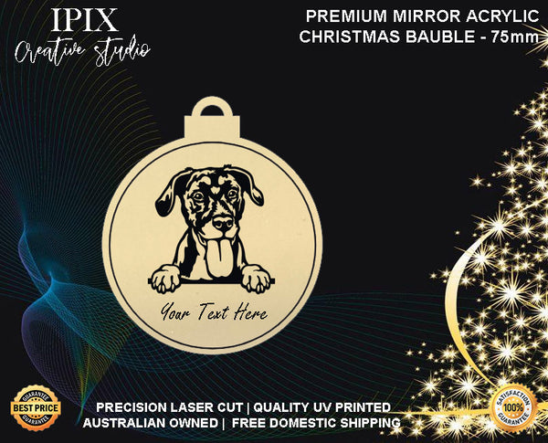 Personalised Acrylic Christmas Dog Bauble - DOBERMAN | Premium | Xmas | Pet | Festive | Season