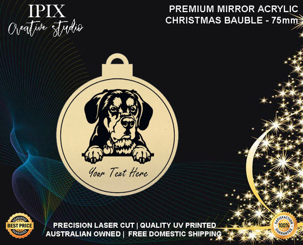 Personalised Acrylic Christmas Dog Bauble - GREAT SWISS MOUNTAIN DOG | Premium | Xmas | Pet | Festive | Season