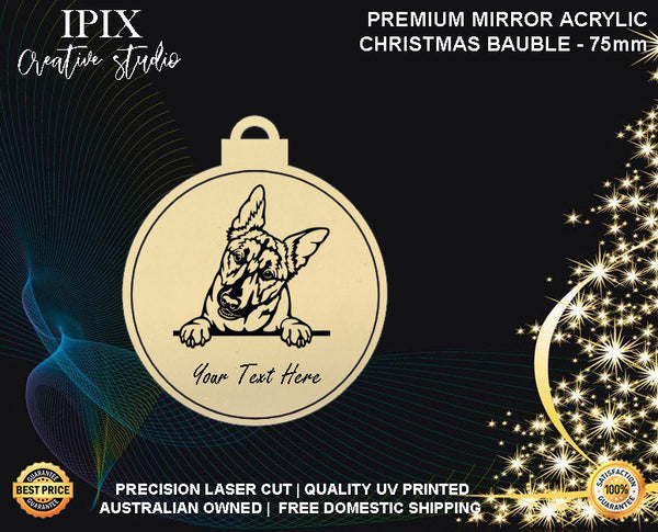 Personalised Acrylic Christmas Dog Bauble - BELGIAN MALINOS | Premium | Xmas | Pet | Festive | Season