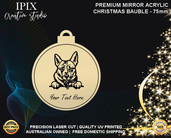 Personalised Acrylic Christmas Dog Bauble - AUSTRALIAN SHEPHERD DOG | Premium | Xmas | Pet | Festive | Season