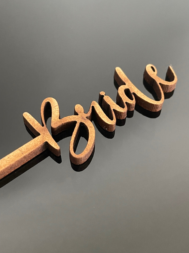 Bride & Groom Drink Stirrers | Wooden | Acrylic | Custom