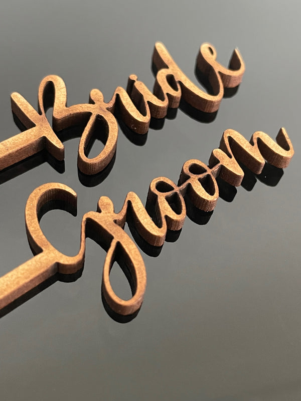 Bride & Groom Drink Stirrers | Wooden | Acrylic | Custom