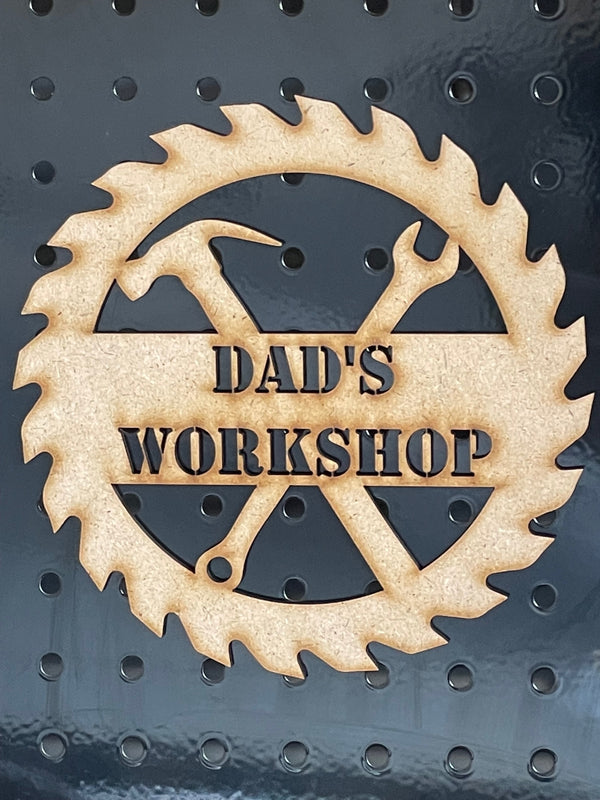 Dad's Workshop Plywood Sign