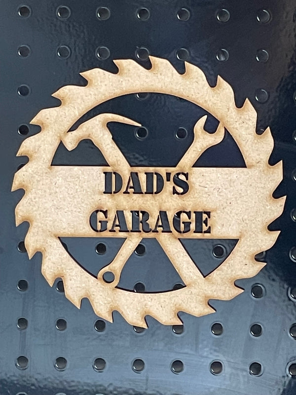 Dad's Garage Plywood Sign