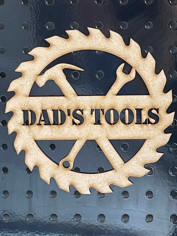 Dad's Tools Plywood Sign
