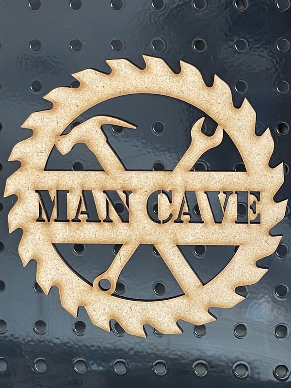 Man Cave Plywood Sign