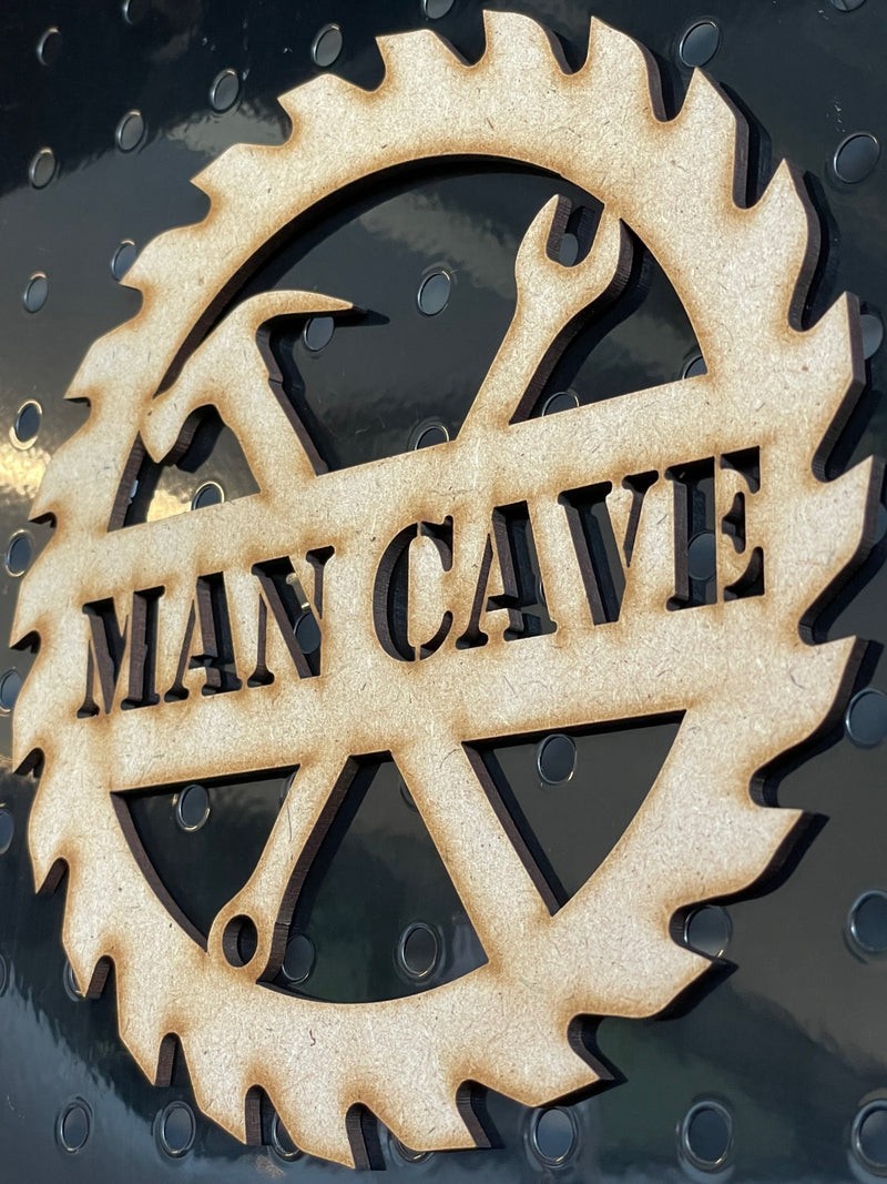 Man Cave Plywood Sign