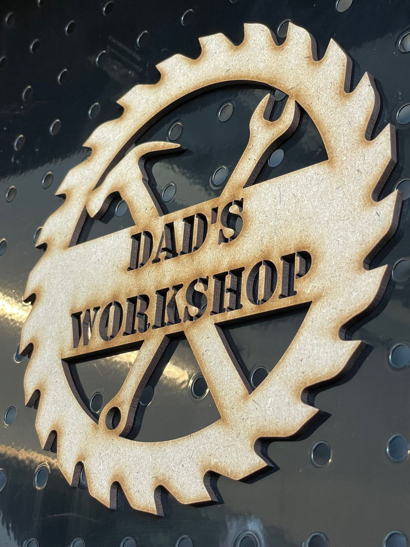 Dad's Workshop Plywood Sign