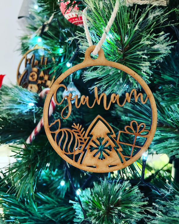 Personalised Christmas Tree Ornament / Bauble #22