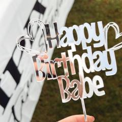 Happy Birthday Babe Cake Topper
