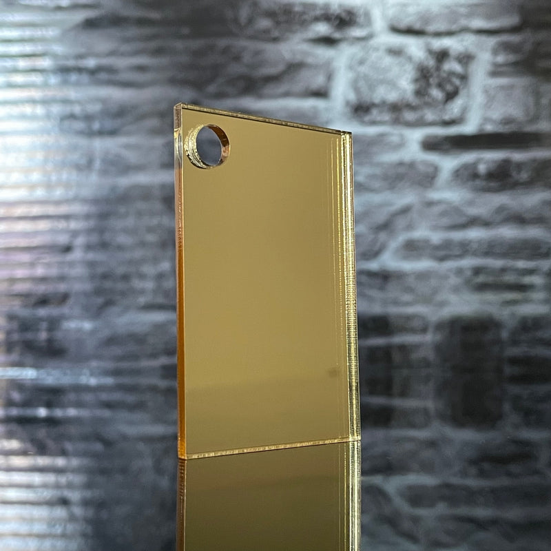 3mm Gold Mirror Acrylic Sheet | A5 - A1 Sizes  | Perspex | Sheet