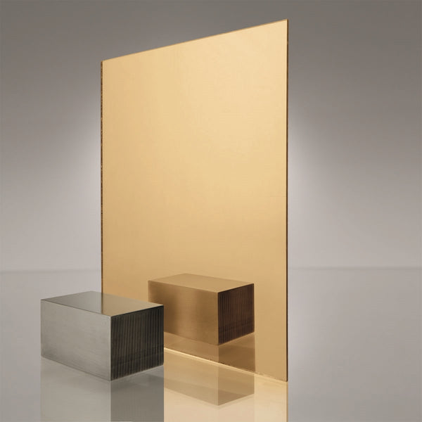 A3 Gold Coloured Mirror Acrylic Sheet | 420mm x 297mm x 3mm | Perspex | Panel | Plexiglass