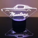 1967 MUSTANG COUPE LED LIT SIGN 200MM X 75MM | REMOTE CONTROL | 16 COLOURS | MAN CAVE | RACING | NOVELTY