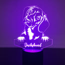 DACHSHUND LED LIGHT 155MM X 165MM | REMOTE CONTROL | 16 COLOURS | NIGHT LIGHT | FUN
