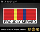 SES MERITORIOUS SERVICE MEDAL DECAL |150MM X 65MM | STICKER | INDOOR / OUTDOOR