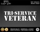 TRI-SERVICE VETERAN DECAL | 300MM WIDTH | AUSSIE | PRIDE | SERVICE | ARMY | NAVY | AIR FORCE