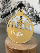 Personalised Mirrored Acrylic Christmas Presents Bauble | Premium | Xmas | Gift | Festive | Season