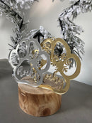 Personalised Mirrored Acrylic Christmas Puppy Dog Paw Bauble | Premium | Xmas | Pet | Festive | Season |