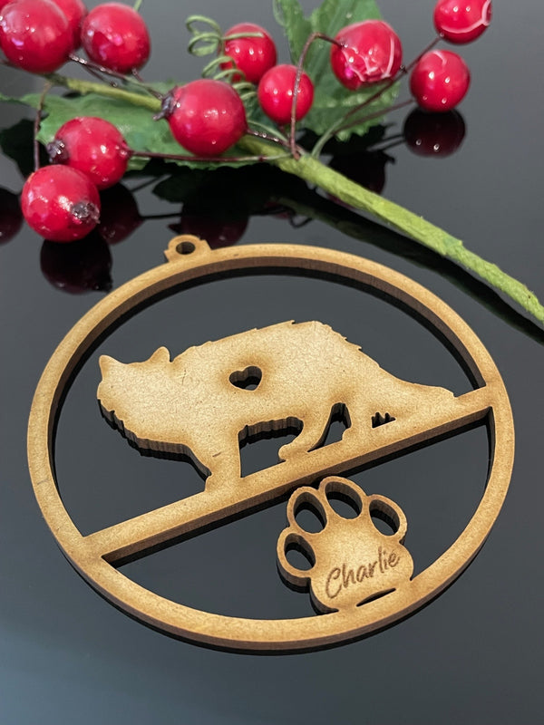 PERSONALISED SIBERIAN CAT CHRISTMAS BAUBLE ORNAMENT | HANGER | DOCORATION | XMAS | CUSTOM | PLYWOOD