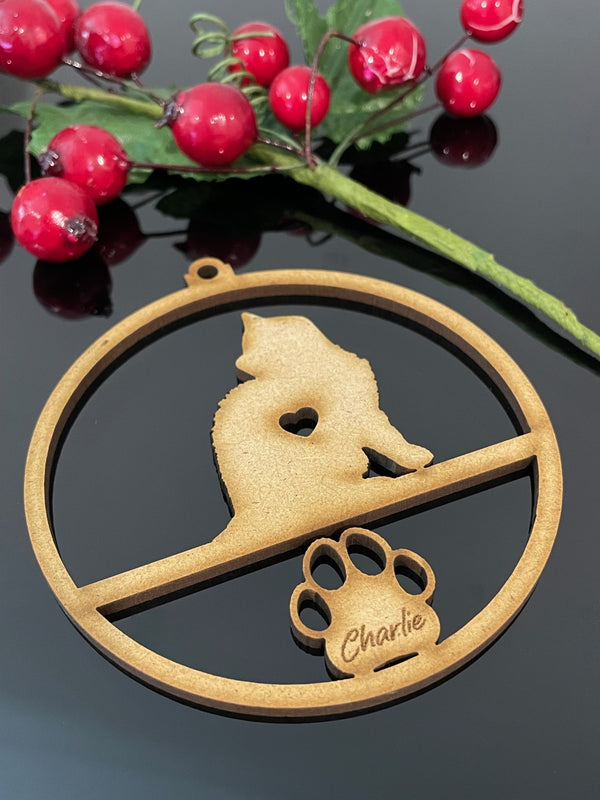 PERSONALISED EXOTIC SHORTHAIR CAT CHRISTMAS BAUBLE ORNAMENT | HANGER | DOCORATION | XMAS | CUSTOM | PLYWOOD