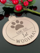 Puppy Acrylic Christmas Bauble