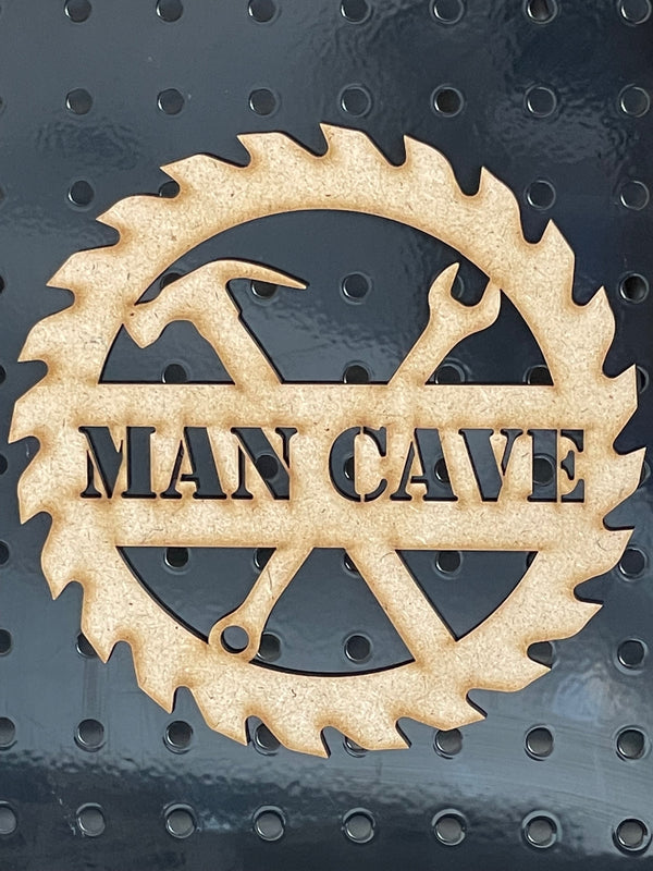 Man Cave Plywood Sign