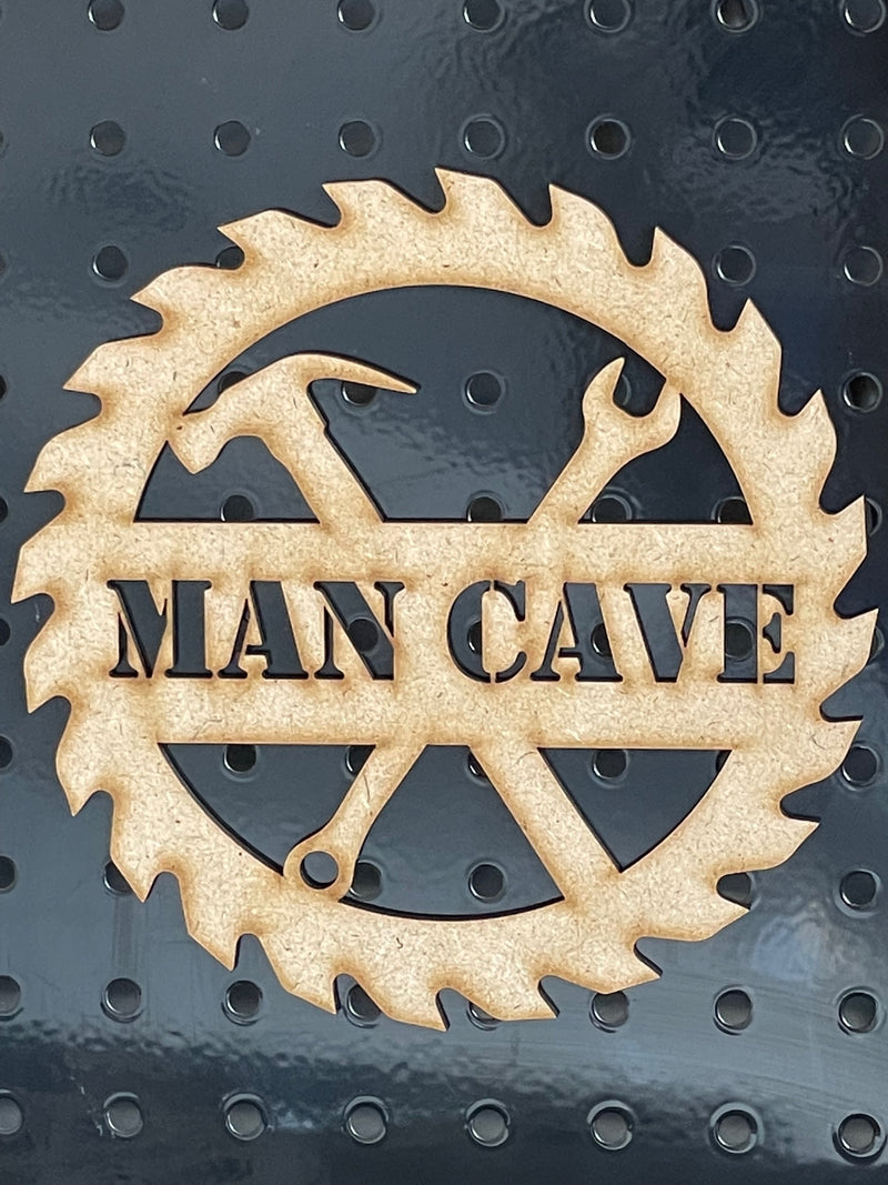 Man Cave Plywood Sign