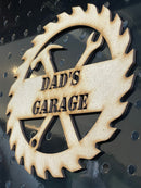 Dad's Garage Plywood Sign
