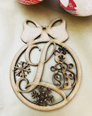 Monogram Christmas Letter Bauble | 125mm Height