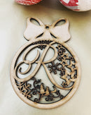 Monogram Christmas Letter Bauble | 125mm Height