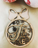 Monogram Christmas Letter Bauble | 125mm Height