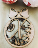 Monogram Christmas Letter Bauble | 125mm Height
