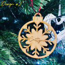 PERSONALISED CHRISTMAS BAUBLE ORNAMENT | DECORATION | XMAS | CUSTOM | PLYWOOD | SEASON |
