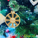 PERSONALISED CHRISTMAS BAUBLE ORNAMENT | DECORATION | XMAS | CUSTOM | PLYWOOD | SEASON |