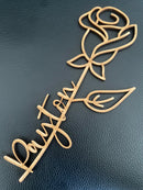 Valentines Rose | Wood | Personalised