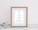 Personalised Framed Baby Boy Announcement
