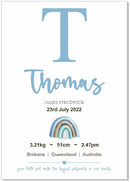 Personalised Framed Baby Boy Announcement