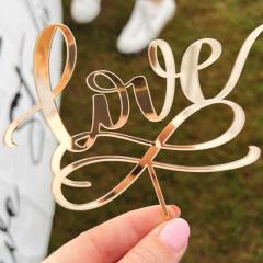 "Love" Cake Topper #1